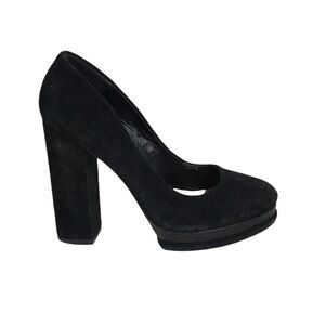 Dolce Vita  women Platform Suede pumps Sz.  7.5 EUC Black Sexy Platform trendy